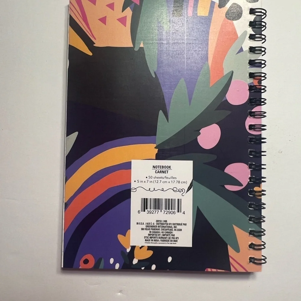 Carnet DANCE Notebook Vibrant Purple Pink Notebook Journal Spiral Binding NWT